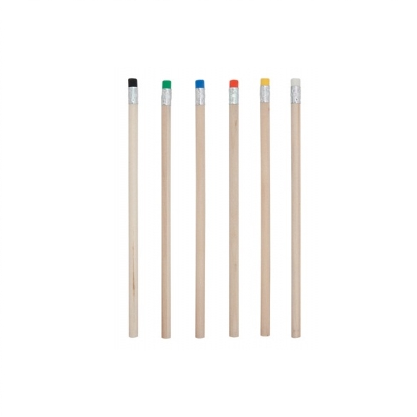 ołówek naturalny z kolorową gumką 79AA1916