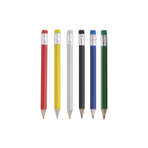 kolorowy mini ołówek z gumką (zaostrzony) 79AA1382